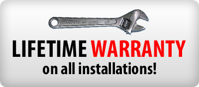 Life Time Warranty On Installations Sign