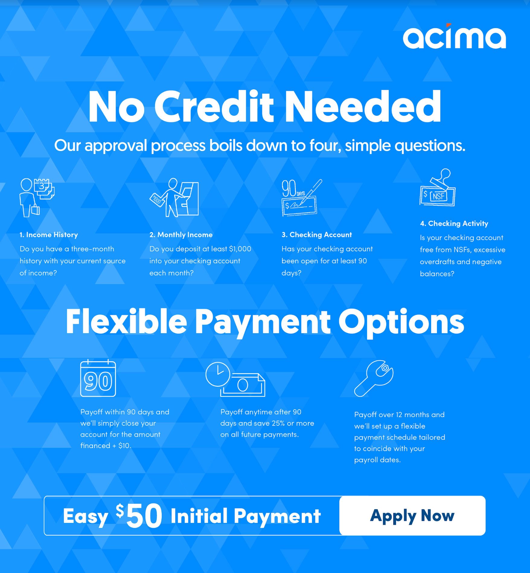Acima Payment Option Poster